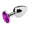 Generique Plug Bijou Strass Violet - SMALL 6.5 x 2.7cm